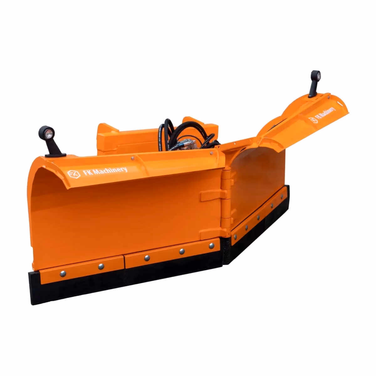 FK Machinery Vario-Schneeschild Baureihe CPLV in V-Stellung (Abbildung mit optionaler LED-Beleuchtung)