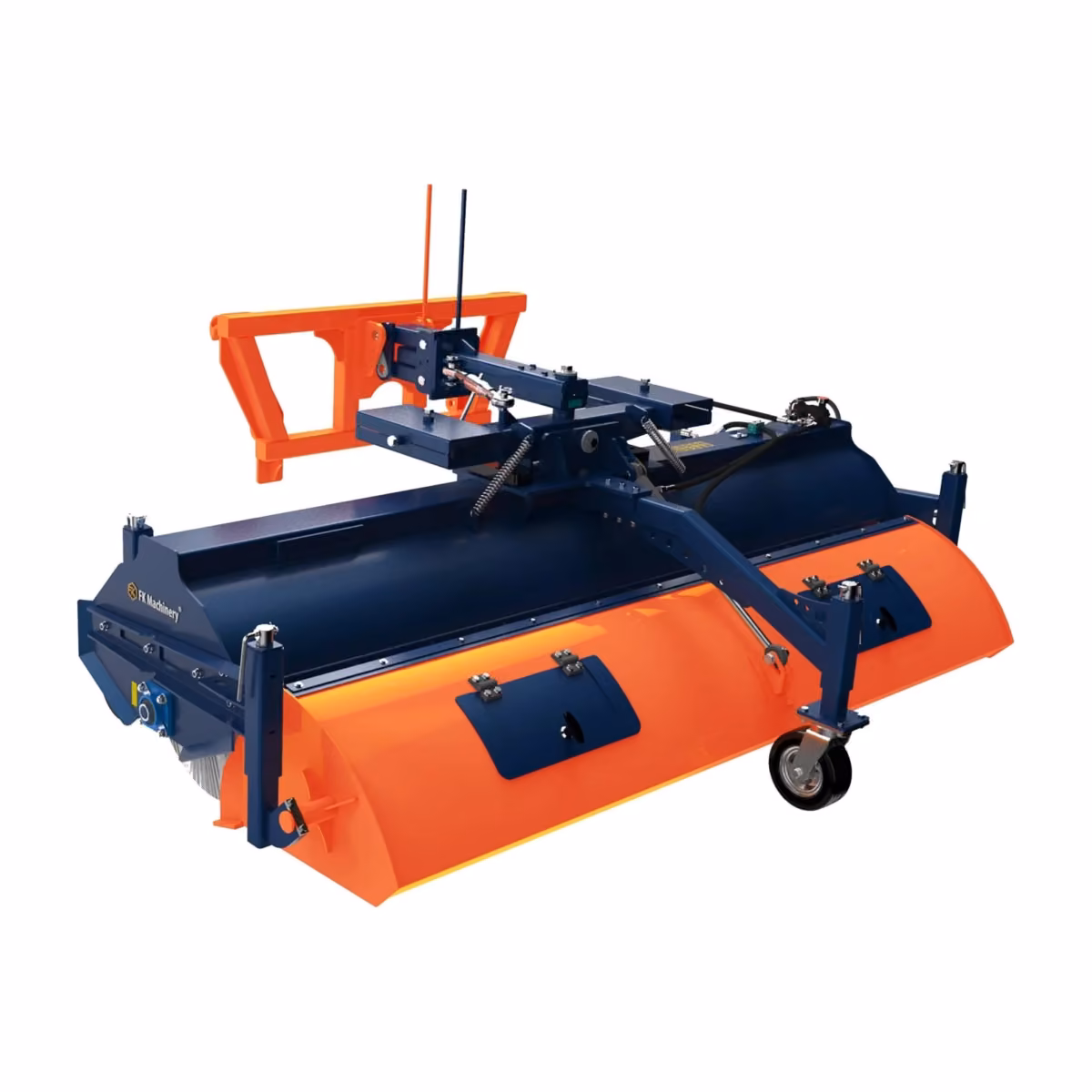 FK Machinery Kehrmaschine Tank mit Schmutzbehälter (Herstellerrendering, Abbildung mit Euro-Rahmen)