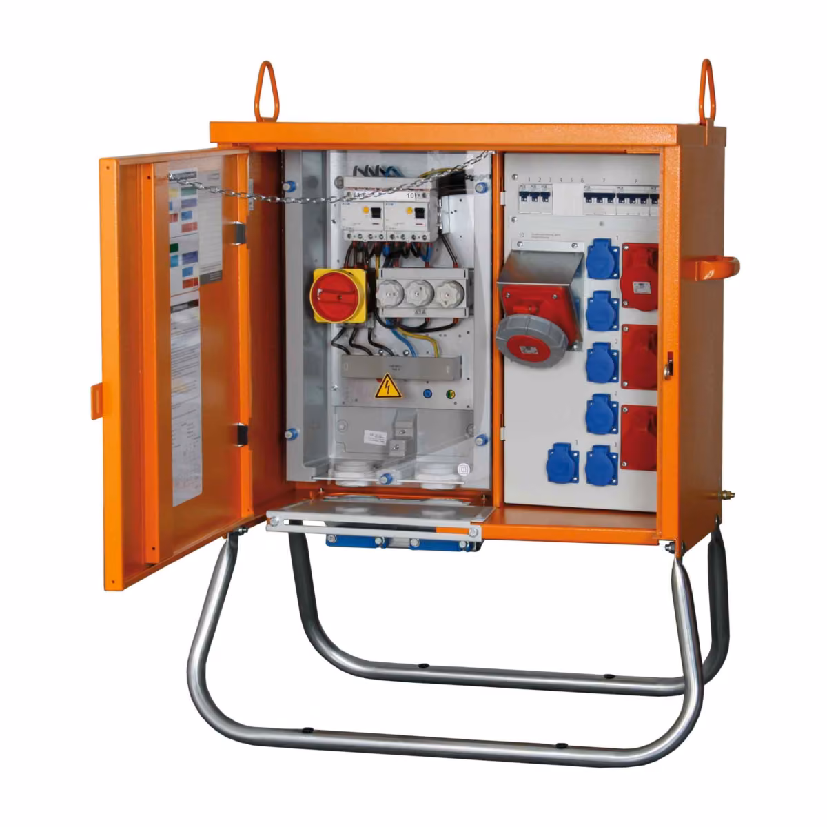 GIFAS Baustromverteiler 294068 (Verteilerschrank), Tür geöffnet