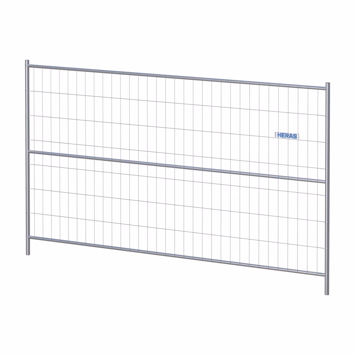 Heras Mobilzaun M400 + Rohr-H, Feld 3,50 × 2,00 m mit waagerechtem Mittelrohr